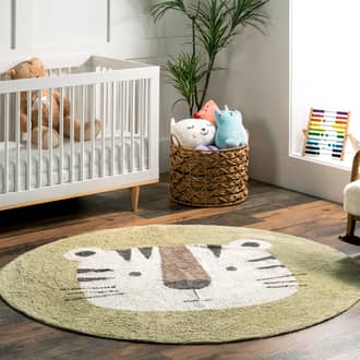 6' Tiger Nursery Washable Rug secondary image