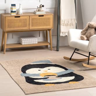 3' x 5' Penguin Nursery Washable Rug secondary image