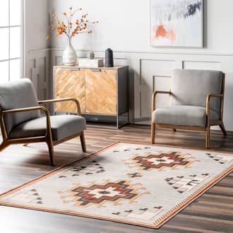 4' x 6' Rosey Washable Colorful Shapes Rug secondary image
