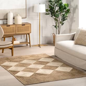 Ainslee Jute Bleached Trellis Rug secondary image