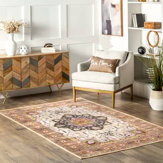 5' x 8' Dahlia Washable Faded Rug secondary image