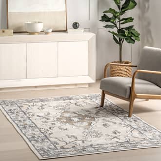 Riya Washable Floral Rug secondary image