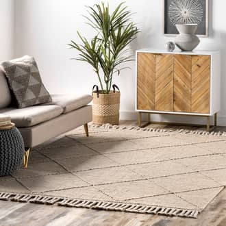 Uplifted Trellis Tasseled Rug secondary image