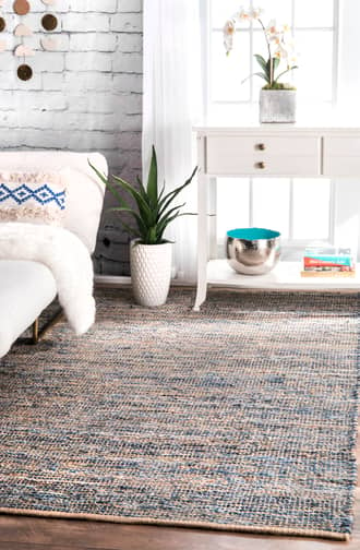 Jute And Denim Crosshatch Rug secondary image