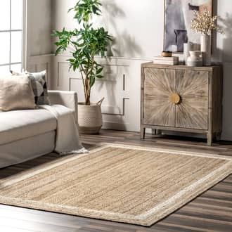 5' x 8' Jute Braided Saturn Border Rug secondary image