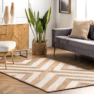 Jute Converging Chevron Rug secondary image