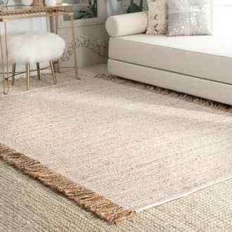 7' 6" x 9' 6" Flatweave Solid Tassel Rug secondary image