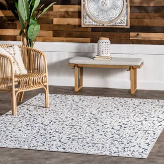 Nia Damask Textured Indoor/Outdoor Rug secondary image