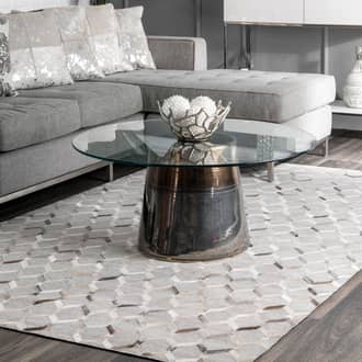Cowhide Ogee Trellis Rug secondary image