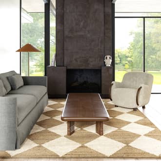 Louie Diamond Checkerboard Jute Rug secondary image