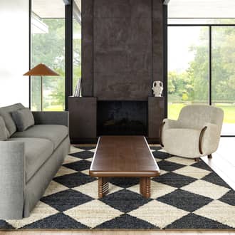 9' x 12' Louie Diamond Checkerboard Jute Rug secondary image