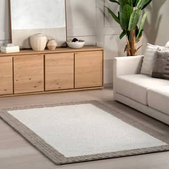 Olea Bordered Chunky Knit Wool Rug secondary image