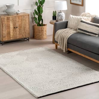 Presley Trellis Knit Wool Rug secondary image