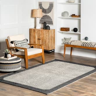 Khloe Textured Bordered Rug secondary image