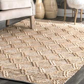 Textured Trellis Jute Rug secondary image