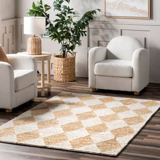 Deja Diamond Jute Trellis Rug secondary image