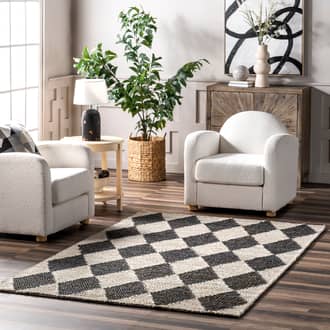 Deja Diamond Jute Trellis Rug secondary image