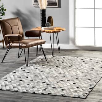 Ruby Leather Mosaic Rug secondary image