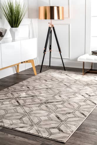 Faux Cowhide Diamond Tiles Rug secondary image