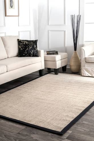 Bordered Bleached Sisal Rug secondary image