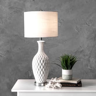 28-inch Diamante Textured Ceramic Table Lamp secondary image