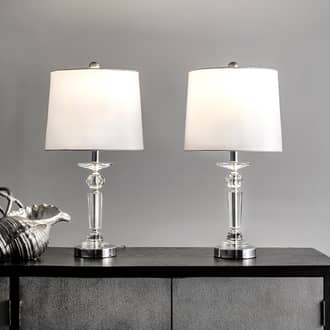 23-inch Crystal Crowned Column Table Lamp (Set of 2) secondary image