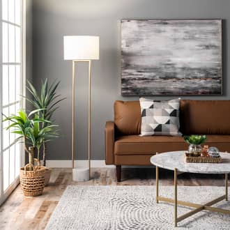 62-inch Metal and Marble Well Floor Lamp secondary image