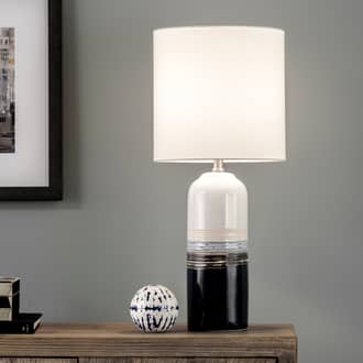 25-inch Streaked Ceramic Table Lamp secondary image
