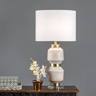 29-inch Stacked Ceramic Oriental Table Lamp secondary image