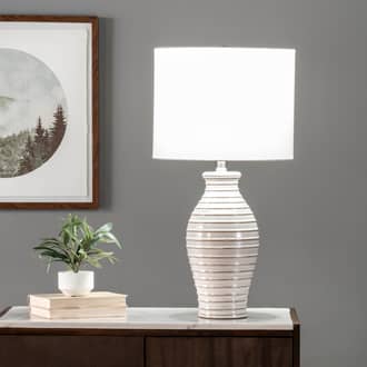 28-inch Ridged Ceramic Standard Table Lamp secondary image
