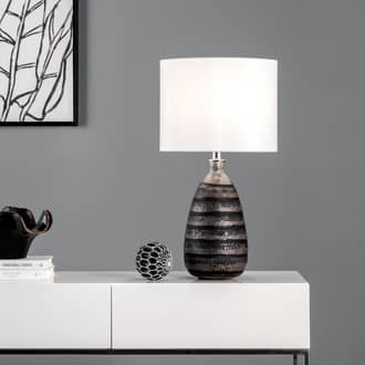 25-inch Ombre Glass Striped Teardrop Table Lamp secondary image