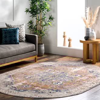 6' 7" x 9' Fringed Medallion Rug secondary image