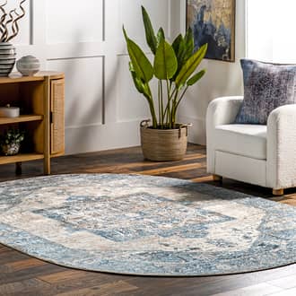 5' x 8' Fringed Medallion Rug secondary image