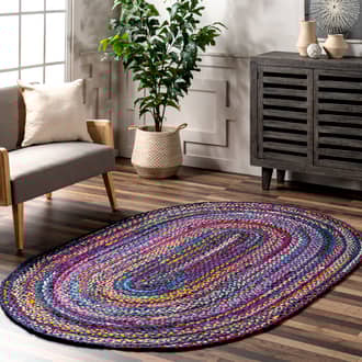 3' x 5' Bohemian Chindi Braided Rug secondary image