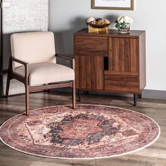 8' Timeworn Medallion Printed Rug secondary image