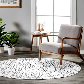 8' Dotted Diamond Trellis Washable Rug secondary image