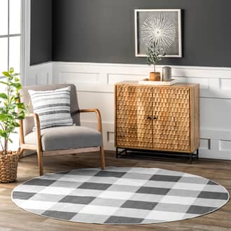 6' Alanna Buffalo Plaid Washable Rug secondary image