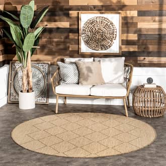 6' 7" Tisha Trellis Faux Jute Indoor/Outdoor Rug secondary image