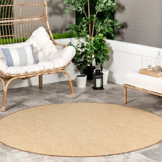 6' 7" Dorinda Hazy Solid Indoor/Outdoor Rug secondary image