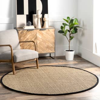 8' Checker Weave Seagrass Rug secondary image