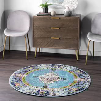 4' Iris Fading Oriental Medallion Rug secondary image