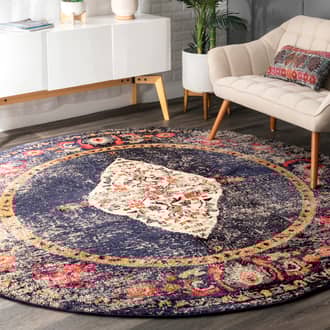 7' 10" Iris Fading Oriental Medallion Rug secondary image