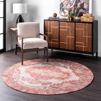 Iris Medallion Washable Rug secondary image