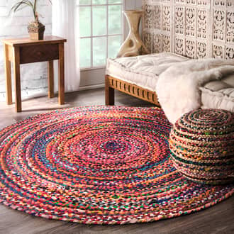 Bohemian Chindi Braided Rug secondary image