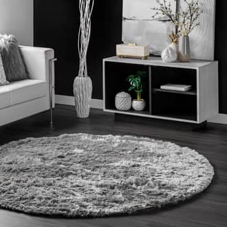 6' Silky Shine Solid Shag Rug secondary image