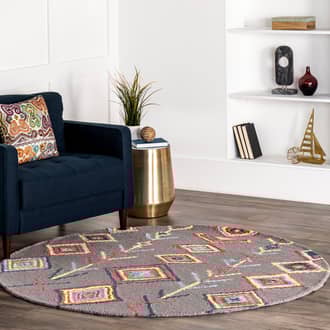 6' Moroccan Diamond Rug secondary image