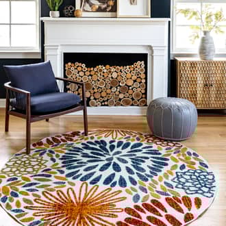 6' Floral Fireworks Indoor/Outdoor Rug secondary image