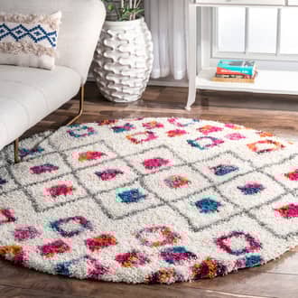 5' 3" Kids Bohemian Diamond Trellis Shag Rug secondary image