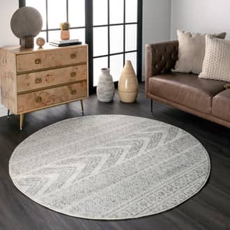 5' Geometric Banded Rug secondary image