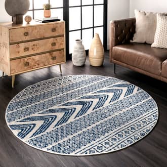 5' Geometric Banded Rug secondary image